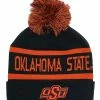 The Game Fine Gauge Knit Hat Pom Knit Cap School Colors Oklahoma State U
