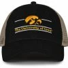 The Game University Of Iowa Hawkeyes Hawk Logo Split Bar Adjustable Cap � Black