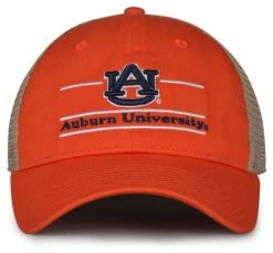 The Game Auburn University Tigers AU Logo Split Bar Adjustable Cap � Orange
