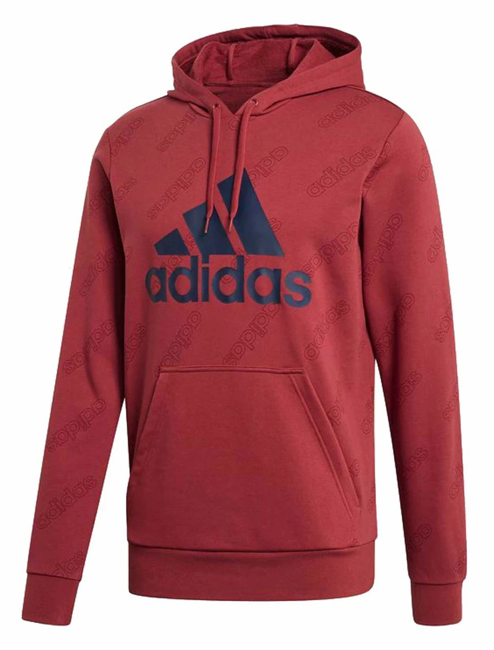 Adidas Men's Favorite Graphic Logo Pullover Hooded Sweatshirt - Legendary Red 4 Adidas Men's Favorite Graphic Logo Pullover Hooded Sweatshirt - Legendary Red - Image 4