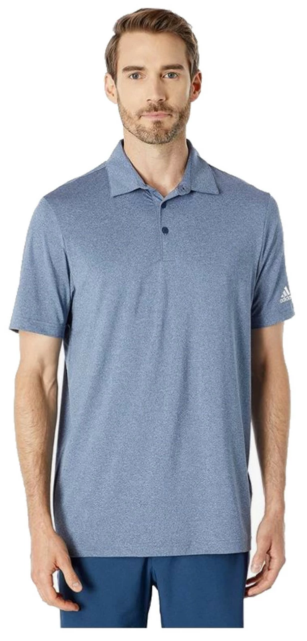 Adidas Men's Ultimate 365 Aeroready Heather Golf Polo Shirt – Crew Navy Melange 2 Adidas Men's Ultimate 365 Aeroready Heather Golf Polo Shirt – Crew Navy Melange - Image 2