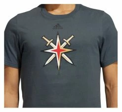 Adidas Men's Golden Knights Amplifier NHL Short Sleeve Crew-Neck T-Shirt - Gray -Baseball Caps & Hats Shop gn5165 3 08856.1667489064.1280.1280