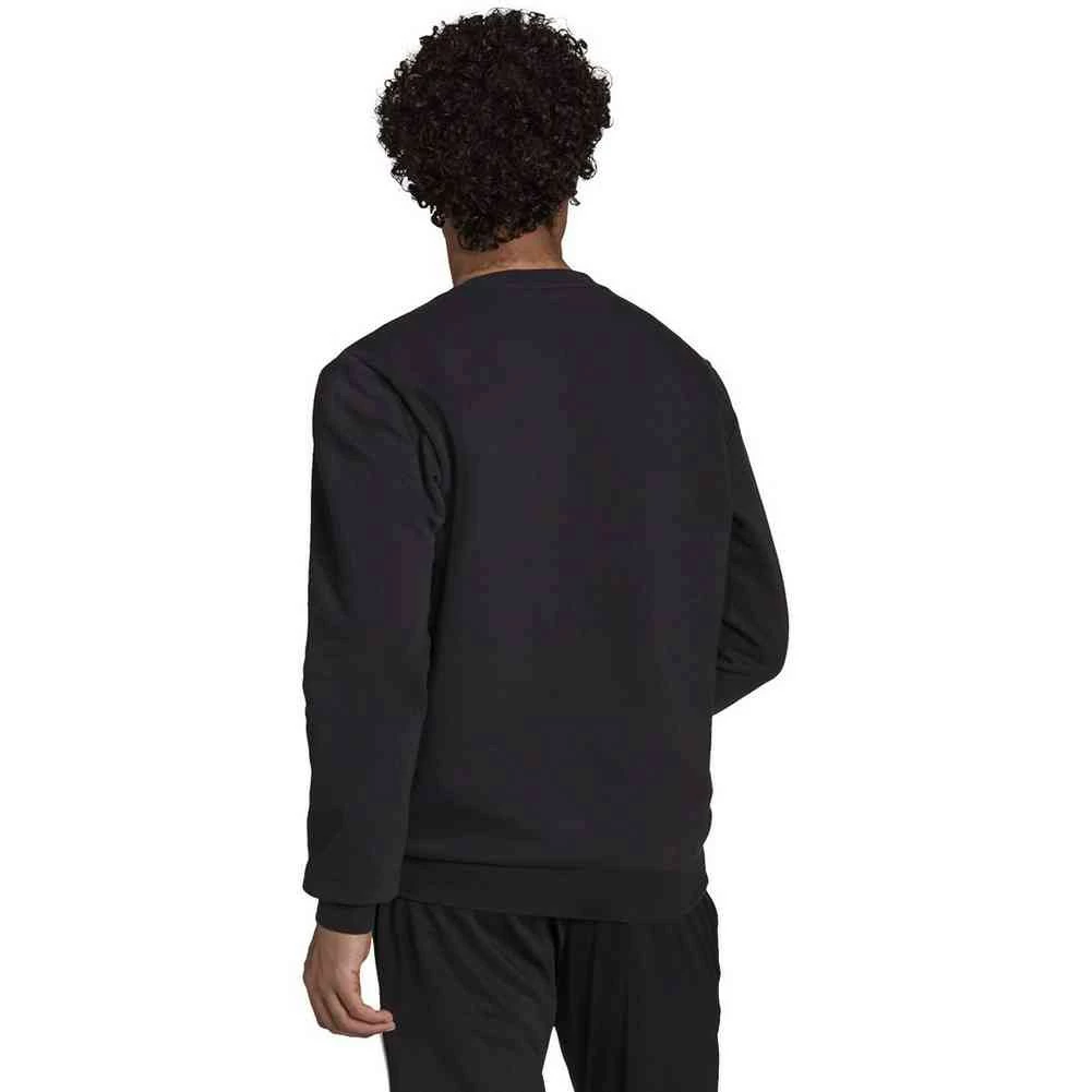 Adidas Men's Essentials Feelcozy Fleece Sweatshirt Crew Sweater GV5295 Black 2 Adidas Men's Essentials Feelcozy Fleece Sweatshirt Crew Sweater GV5295 Black - Image 2