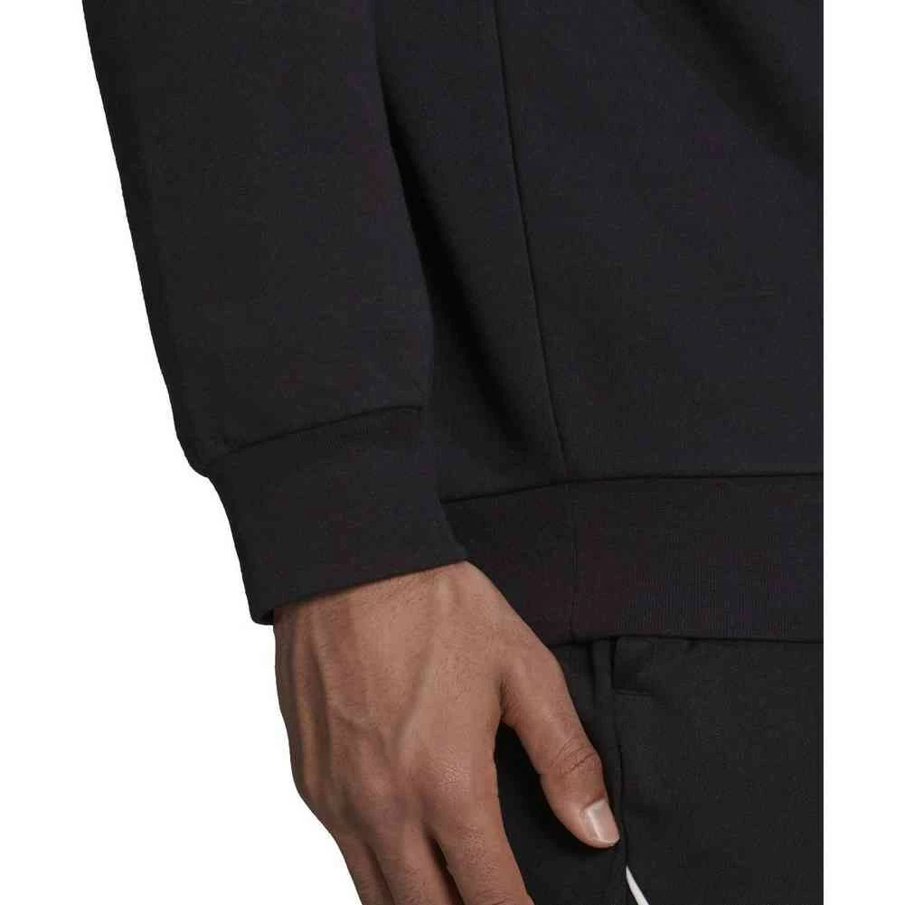 Adidas Men's Essentials Feelcozy Fleece Sweatshirt Crew Sweater GV5295 Black 3 Adidas Men's Essentials Feelcozy Fleece Sweatshirt Crew Sweater GV5295 Black - Image 3