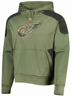 Adidas Men's NHL Detroit Red Wings Salute To Service Hockey Sweatshirt Hoodie