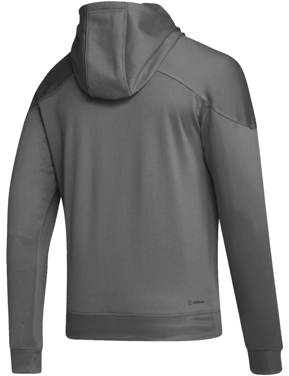 Adidas Men's Stadium Aeroready Fleece Embroidered Logo Pullover Hoodie - Gray 2 Adidas Men's Stadium Aeroready Fleece Embroidered Logo Pullover Hoodie - Gray - Image 2