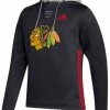 Adidas Men's NHL Chicago Blackhawks Skate Lace Hoodie Hoody Sweatshirt