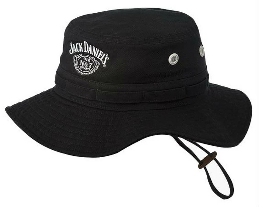 Jack Daniels Men's Wide 2.5" Brim Boonie Fishing Bucket Hat Cap Sun Black 1 Jack Daniels Men's Wide 2.5" Brim Boonie Fishing Bucket Hat Cap Sun Black