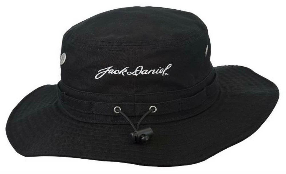 Jack Daniels Men's Wide 2.5" Brim Boonie Fishing Bucket Hat Cap Sun Black 2 Jack Daniels Men's Wide 2.5" Brim Boonie Fishing Bucket Hat Cap Sun Black - Image 2