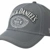 Jack Daniels Men's Old #7 Performance Baseball Ball Cap Hat Grey/White JD77-136