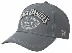 Jack Daniels Men's Old #7 Performance Baseball Ball Cap Hat Grey/White JD77-136