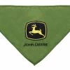 Pets First John Deere Tractor Logo Tie Around Pet Bandana, Double Layer Stretchy