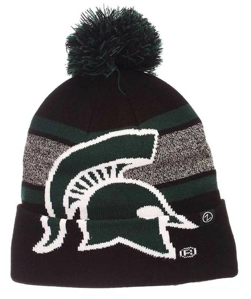 Zephyr Hats NCAA Michigan State University Spartan Knit Beanie Hat Cap 1 Zephyr Hats NCAA Michigan State University Spartan Knit Beanie Hat Cap