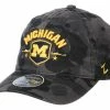 Zephyr University Of Michigan Night Patrol Camo Adjustable Baseball Cap - Black
