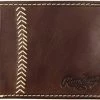 Rawlings Leather Wallet, Red Label Baseball Stitch Bifold Glove Brown MW485-201