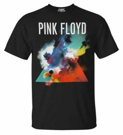 Rex Men's Pink Floyd Prism Short Sleeve Crew Neck Graphic T-Shirt - Black