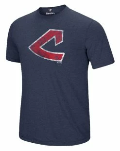 Fanatics Mens MLB Cleveland Indians Throwback Retro Tee T-Shirt S/S Baseball