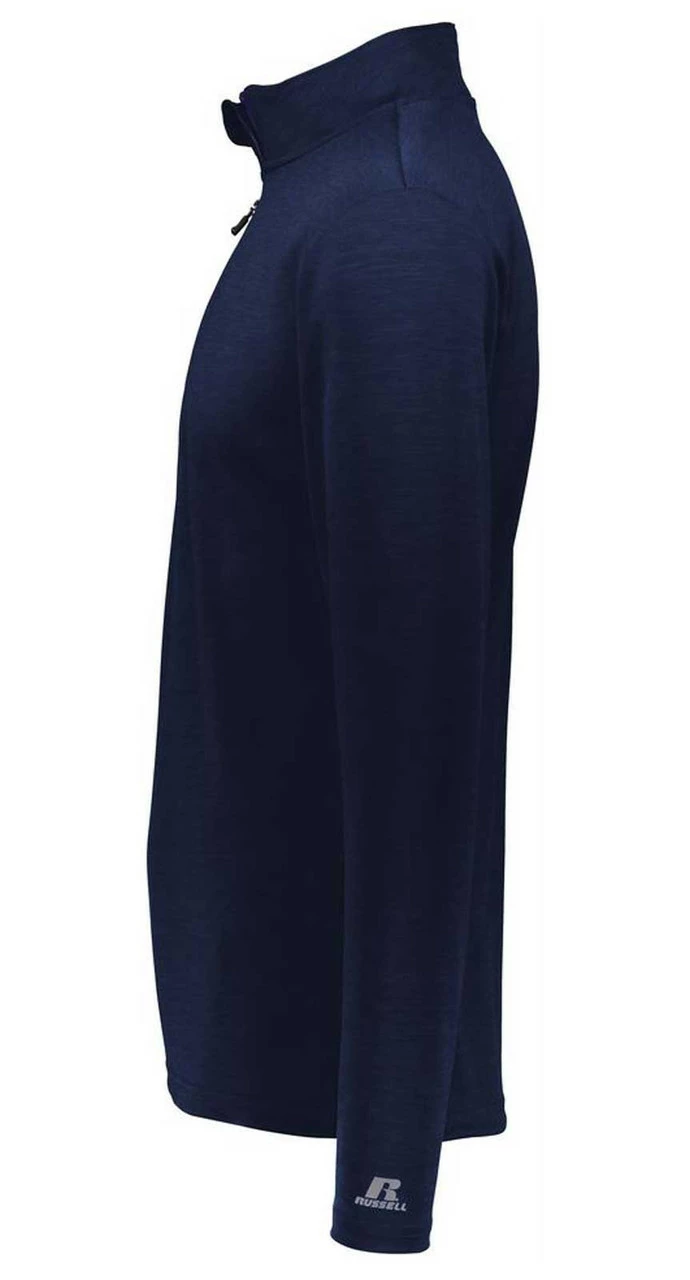 Russell Athletic Men's Dri-Power Lightweight 1/4-Zip Pullover - Heather Navy 2 Russell Athletic Men's Dri-Power Lightweight 1/4-Zip Pullover - Heather Navy - Image 2