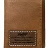 Rawlings American Story Patch Tri-fold Wallet Baseball Genuine Leather Tan
