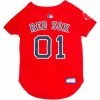 Pets First MLB Boston Red Sox Screen Printed Baseball Dog Jersey - Red/Blue