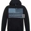 Rapid Dominance Men's USA Flag Pullover Hoodie Hoody United States Patriotic