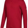 Adidas Men's Essential Fleece Pullover Crew Neck Sweatshirt � Power Red/White