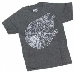 Star Wars Millennium Falcon Blueprint Schematics Sketch T-Shirt Tee SWSRBJFMSC