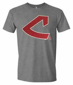 Fanatics Men's MLB Cleveland Indians Coop Primary Short Sleeve Crew Neck T-Shirt