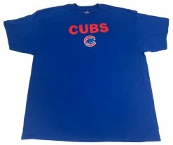 Fanatics Men's MLB Chicago Cubs Series Sweep Short Sleeve Crew Neck Tee – Blue
