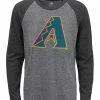 Fanatics Men's MLB Arizona Diamondbacks Jumbo Logo Long Sleeve Crew Neck T-Shirt