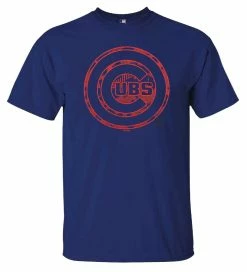 Fanatics Mens MLB Chicago Cubs Monochrome Camo Tee T-Shirt S/S Baseball Illinois