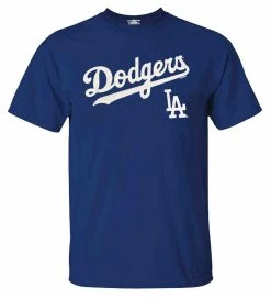 Fanatics Men's MLB Los Angeles Dodgers Main Crew Short Sleeve T-Shirt - Blue