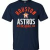 Fanatics Men's MLB Houston Astros Stencil Short Sleeve Crew Neck T-Shirt, Navy