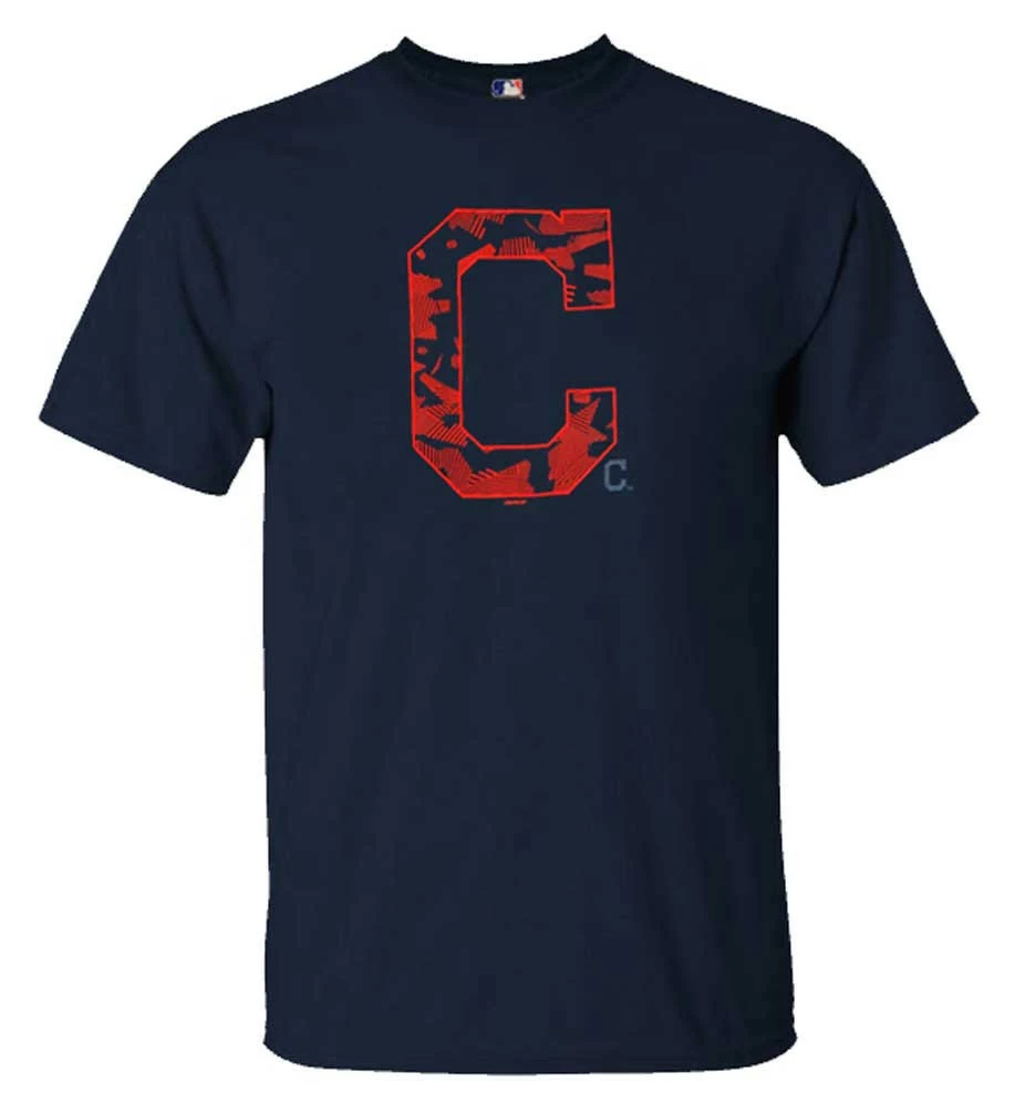 Fanatics Mens MLB Cleveland Indians Monochrome Camo Tee T-Shirt S/S Baseball 1 Fanatics Mens MLB Cleveland Indians Monochrome Camo Tee T-Shirt S/S Baseball
