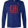 Fanatics Mens MLB Chicago Cubs Dash Abbreviation Tee T-Shirt L/S Baseball IL