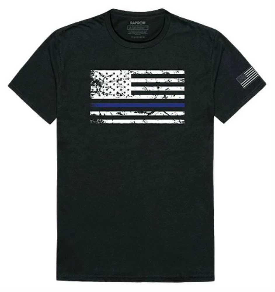 Rapid Dominance USA Flag Police Thin Blue Line Team America Tee T-Shirt 1 Rapid Dominance USA Flag Police Thin Blue Line Team America Tee T-Shirt