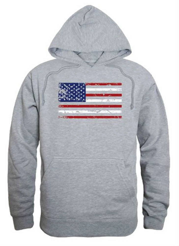 Rapid Dominance Men's USA Flag Team America Pullover Hoodie Hoody American Gray 1 Rapid Dominance Men's USA Flag Team America Pullover Hoodie Hoody American Gray