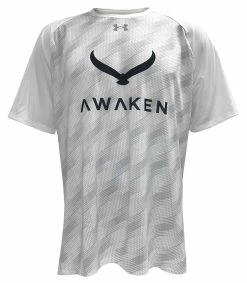 Under Armour Men's Awaken Patterned Golf Short Sleeve Tee T-Shirt White 1351354