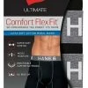 Hanes Mens Ultimate Comfort Flex Fit Boxer Briefs Underwear (4 Pk) Black/Gray