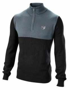 Wilson Staff Mens Performance Turtleneck Sweater 1/2 Zip Pullover Shirt Top Golf