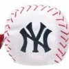 Pets First New York Yankees Nylon Baseball With Squeaker Rope Toy For Dogs